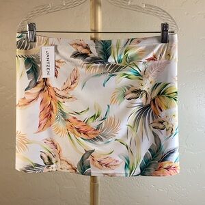 Jantzen Tropical Print Swim Skirt Cover-up